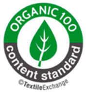 Organic 100 Content Standard certification logo